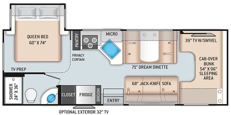 Thor Motor Coach Daybreak 26DB floor plan