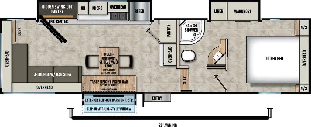 2026 Coachmen Chaparral Lite 27BAR floor plan