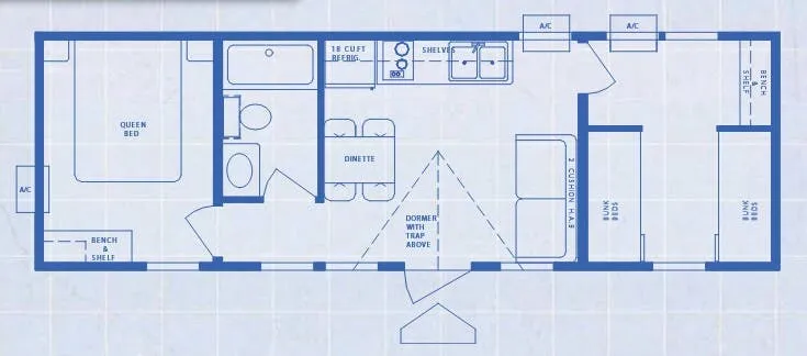 Canterbury RV Deluxe Cabins CC-35SBUNK floor plan