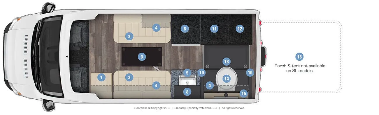 Embassy RV Dolphin S S floor plan