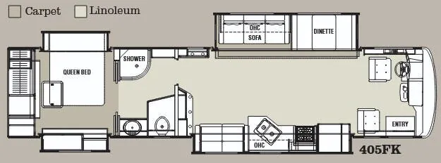 Coachmen Sportscoach Pathfinder Elite 405FK floor plan