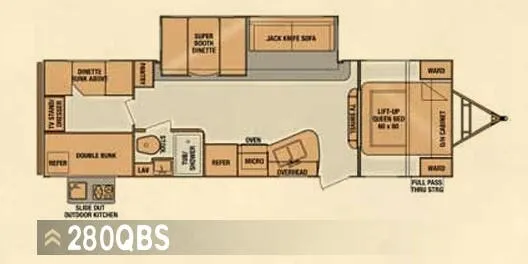 2014 Cruiser RV Shadow Cruiser 280QBS floor plan