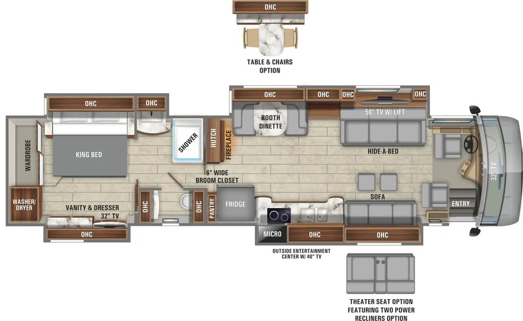 2018 Entegra Coach Cornerstone 45X floor plan