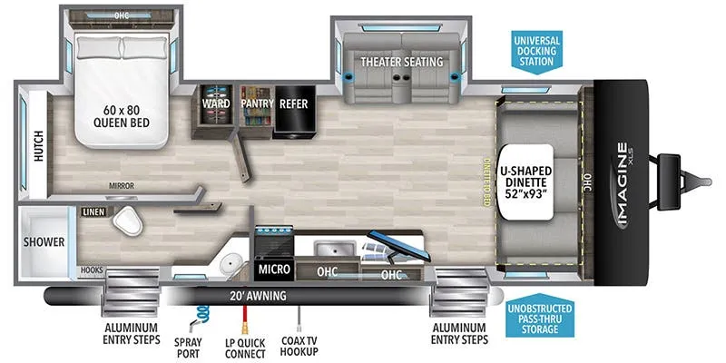 2024 Grand Design Imagine XLS 24BSE - Floor plan