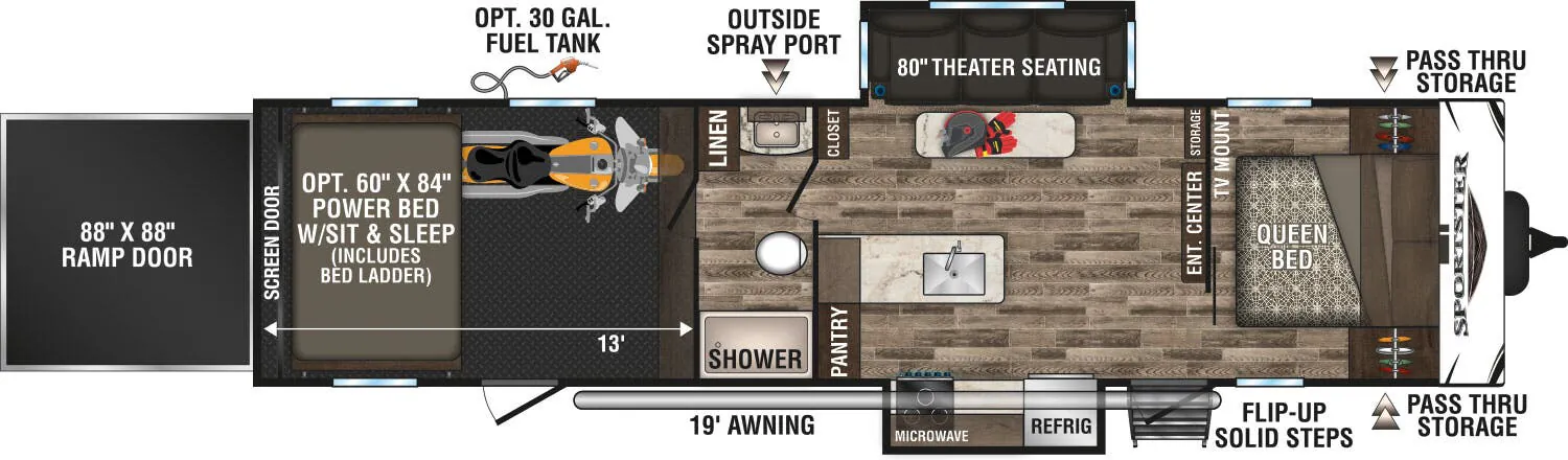 K-Z Sportster 342THR13 floor plan