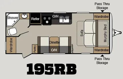 2015 Keystone Passport Express 195RB floor plan