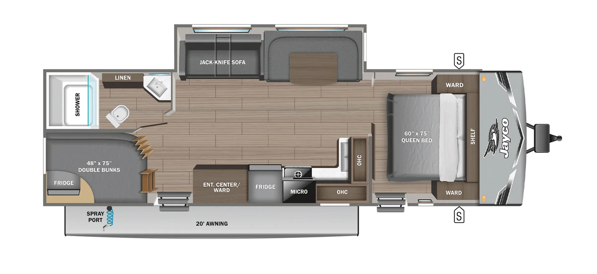 2026 Jayco Jay Flight SLX 286BHSW - Floor plan