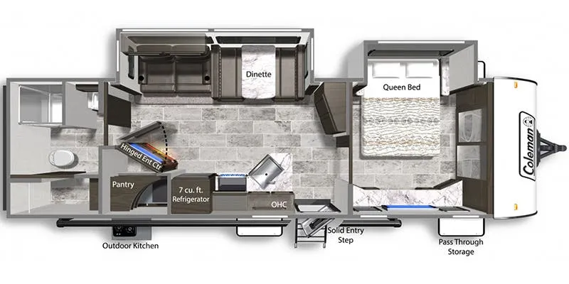 Dutchmen Coleman Light 3055BS floor plan