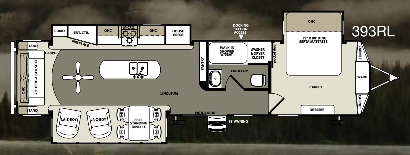 Forest River Sierra Destination 393RL floor plan