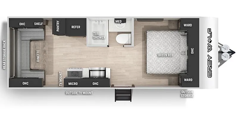 2022 Forest River Cherokee Grey Wolf 20RDSE floor plan