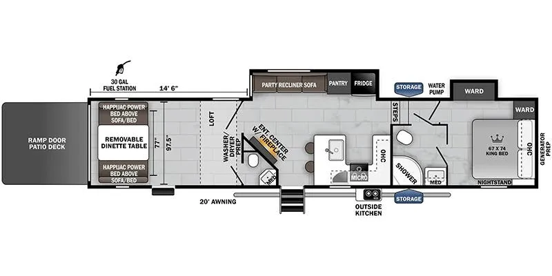 Forest River Cherokee Wolf Pack 345PACK14.5 floor plan