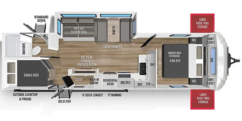 Forest River Wildcat 269DBX floor plan