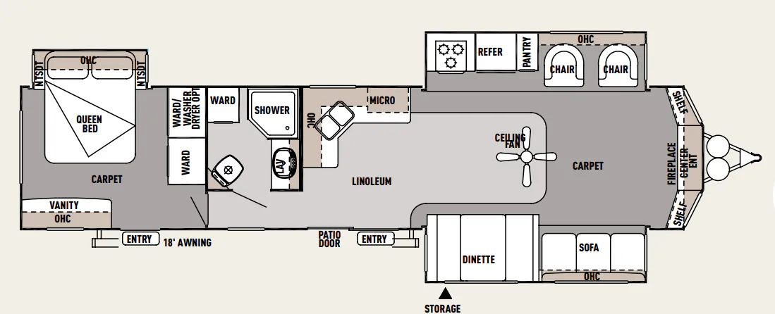Forest River Wildwood DLX 400RETS floor plan