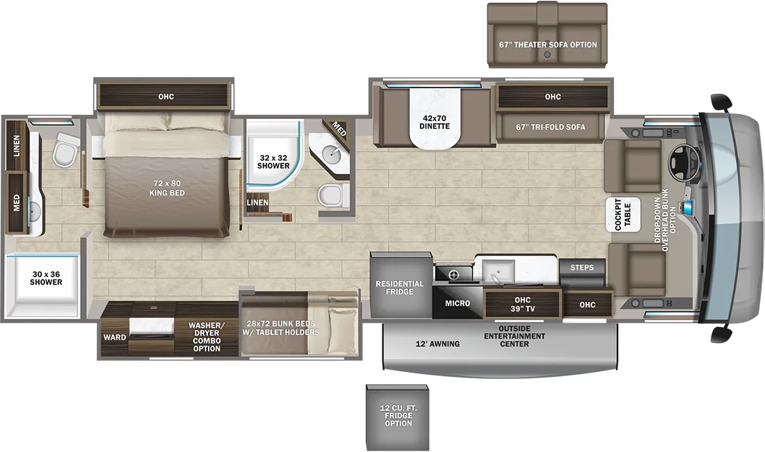 2023 Entegra Coach Vision XL 36A - Floor plan