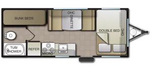 Pacific Coachworks Tango Mini 16BB floor plan