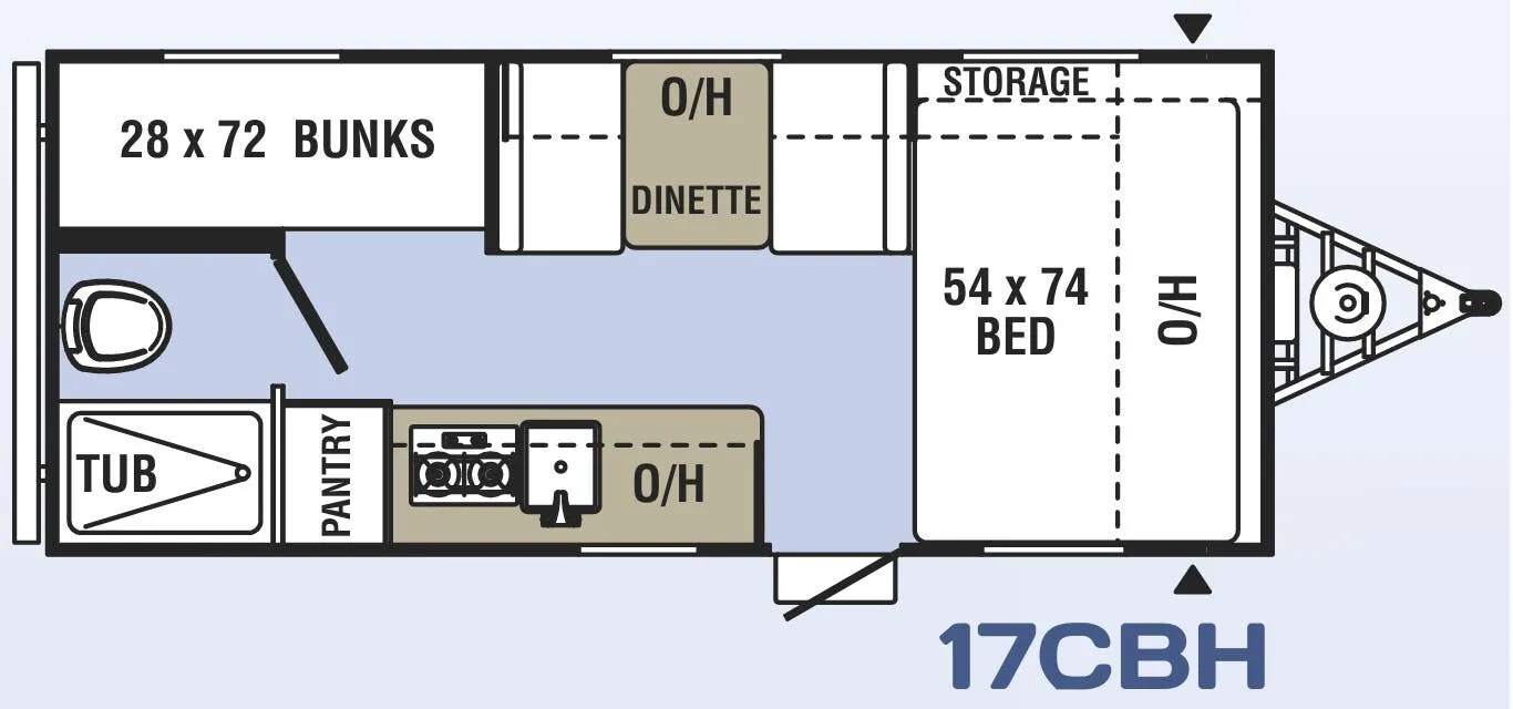 Coachmen Clipper Cadet 17CBH floor plan
