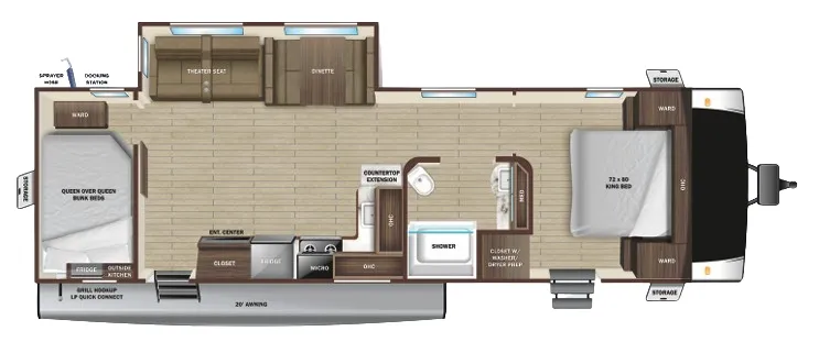 2023 Highland Ridge Open Range Light 296BHS floor plan