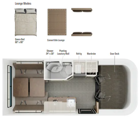 Winnebago Elora 19DC floor plan