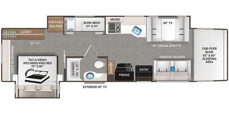 Thor Motor Coach Inception 38BX floor plan