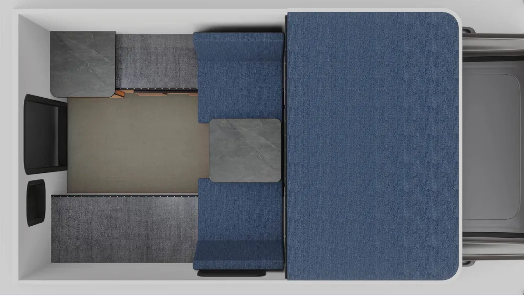 Four Wheel Camper Hawk BASE FRONT DINETTE floor plan