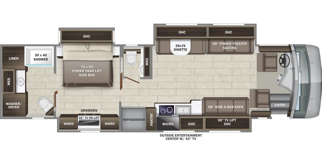 Entegra Coach Reatta 39T2 floor plan