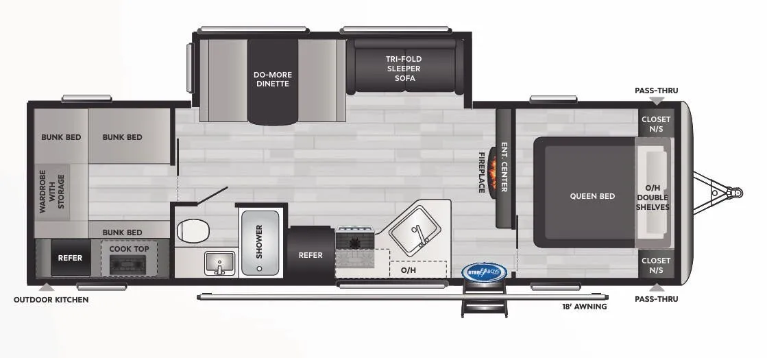 2023 Keystone Springdale 298BH - Floor plan