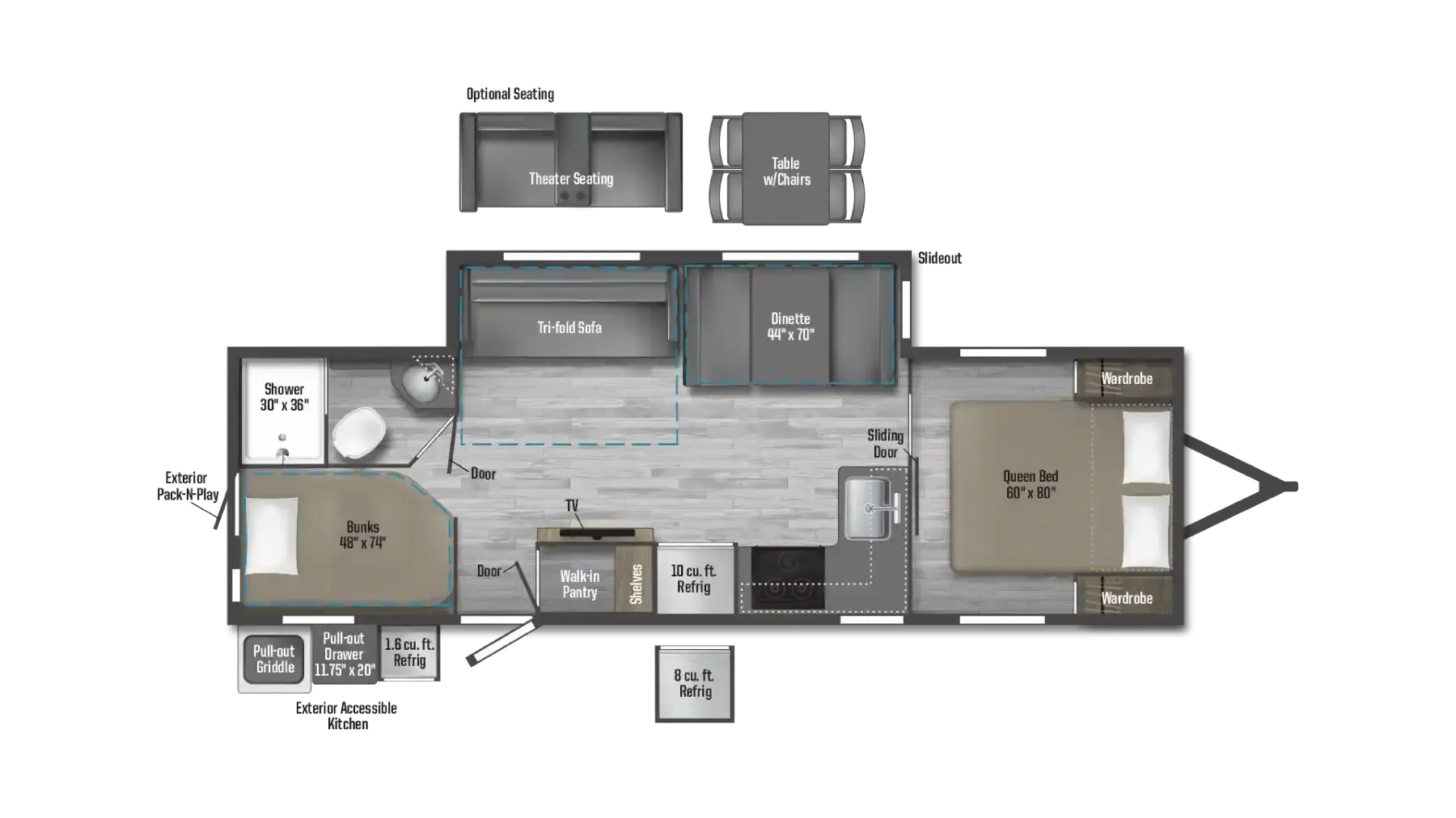 Winnebago Minnie 2801BHS floor plan
