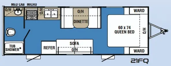 Coachmen Clipper 21FQ floor plan