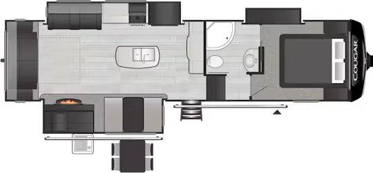 Keystone Cougar 302RLS floor plan