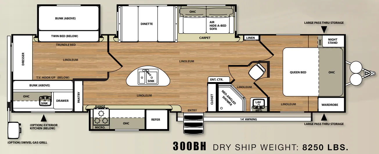 Forest River Salem Hemisphere Lite 300BH floor plan