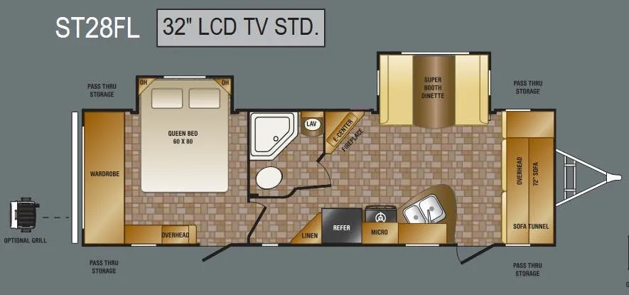 CrossRoads Sunset Trail Lite Weight ST28FL floor plan