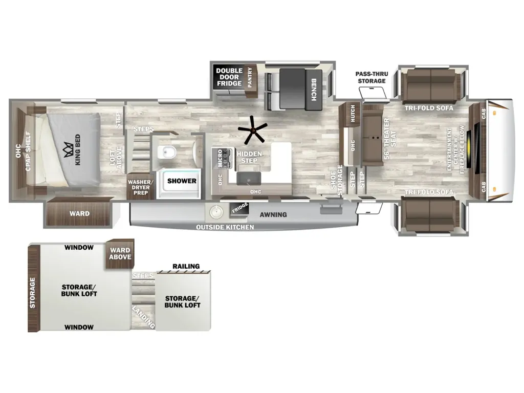 2021 Forest River Sabre 37FLL floor plan