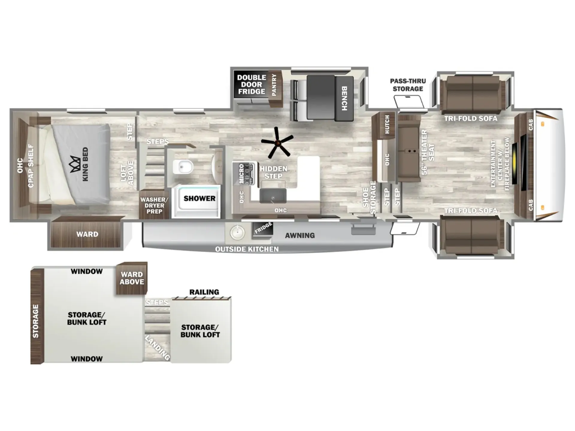 2021 Forest River Sabre 37FLL - Floor plan