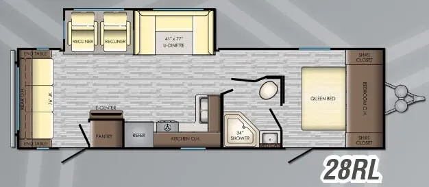 CrossRoads Volante 28RL floor plan
