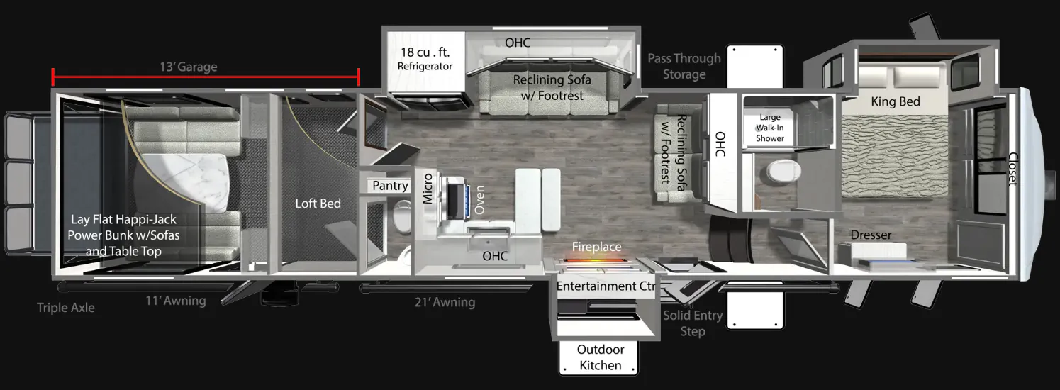 Dutchmen Voltage Triton 4013 floor plan