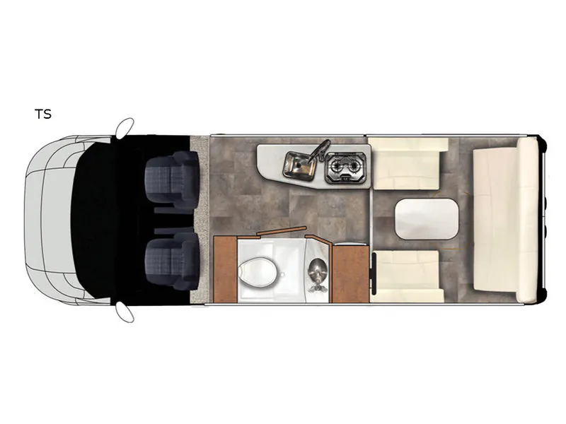 2018 Pleasure-Way Lexor TS floor plan