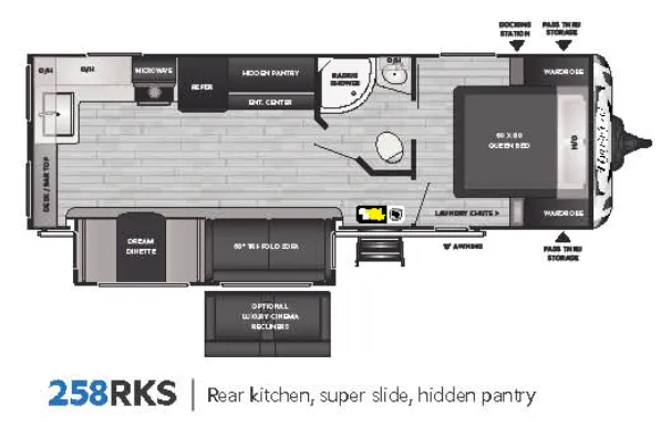 Keystone Bullet 258RKS floor plan