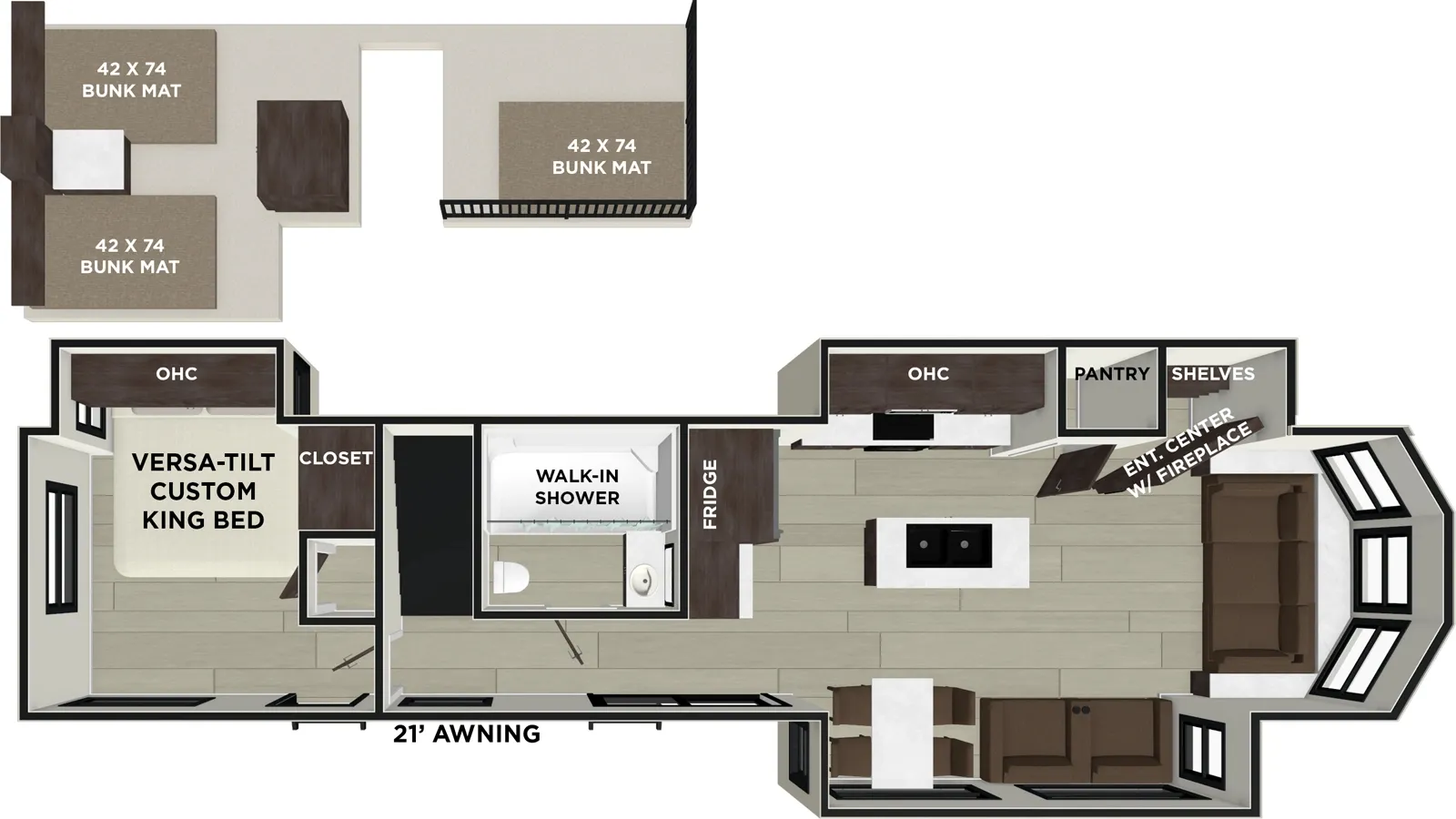2026 Forest River Wildwood Grand Lodge 42FLDL - Floor plan