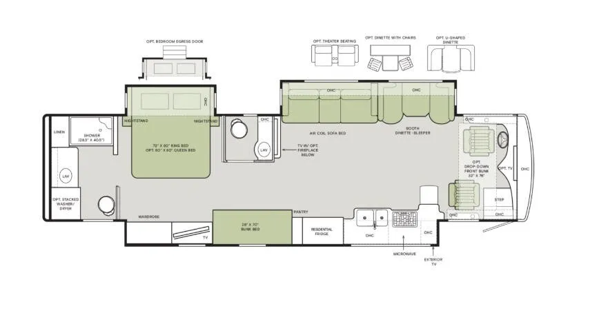 2026 Tiffin Allegro RED 38 KA - Floor plan