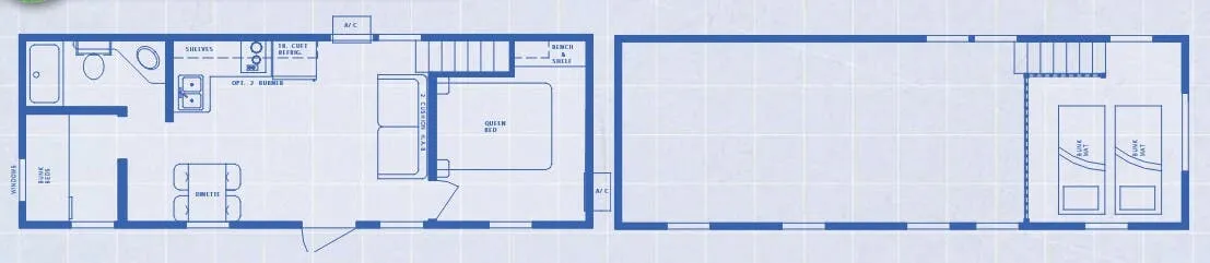 Canterbury RV Deluxe Cabins CC-33SL floor plan