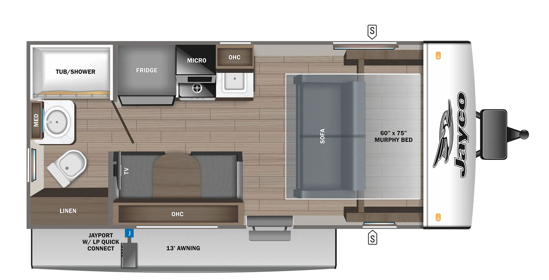 Jayco Jay Feather Micro 173MRB floor plan