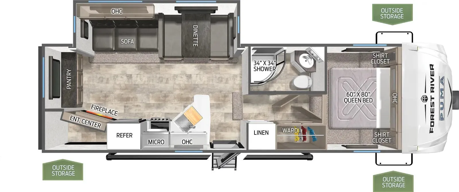 Palomino Puma 257RESS floor plan