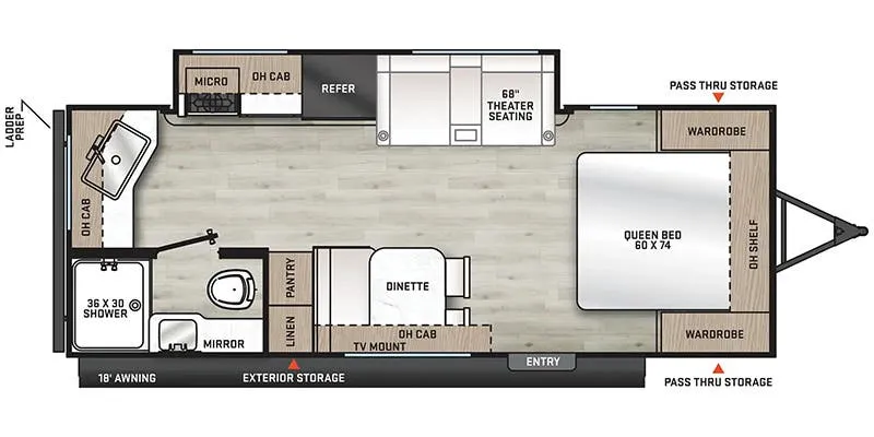 2024 Coachmen Catalina Summit Series 8 221MKE - Floor plan