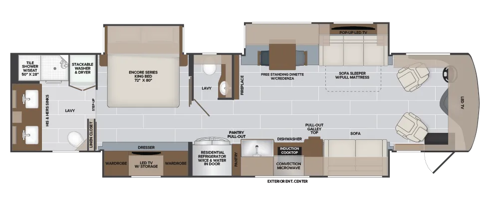 Holiday Rambler Armada 40M floor plan
