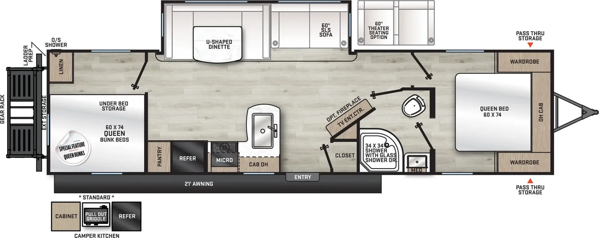 Coachmen Catalina Legacy Edition 293TQBSCK floor plan