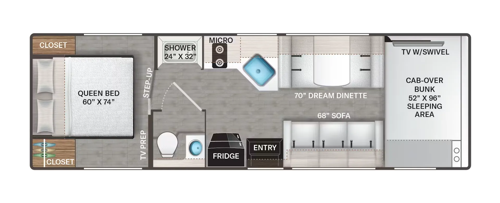 Thor Motor Coach Coleman 28EZ floor plan