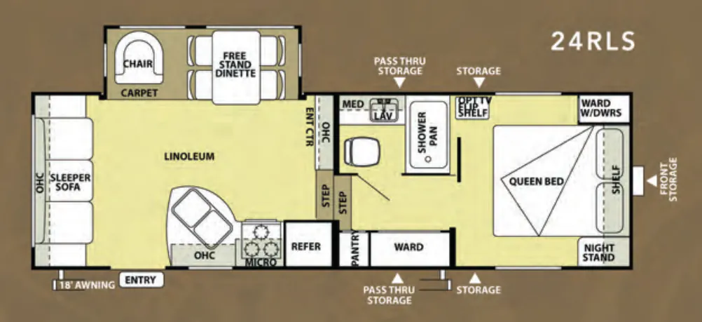 Forest River Salem 24RLS floor plan