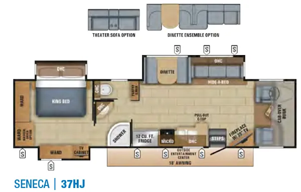 Jayco Seneca 37HJ floor plan