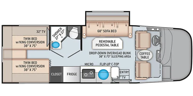2020 Thor Motor Coach Vegas 24.1 - Floor plan