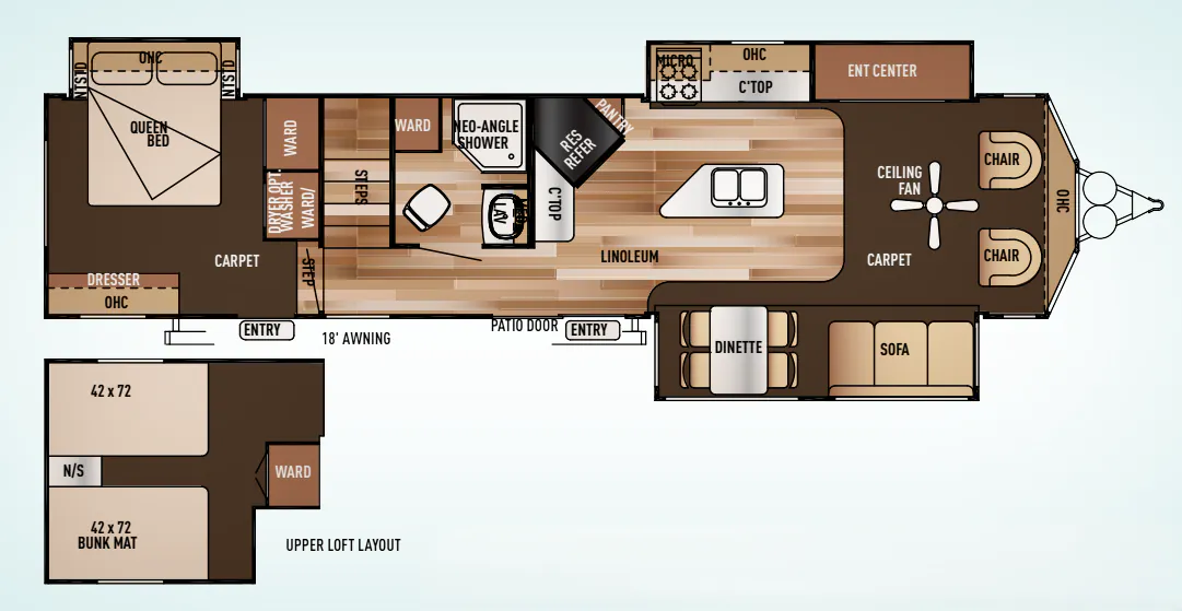 Forest River Wildwood Lodge 4092BFL floor plan